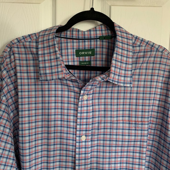 Orvis Men's Casual Multicolor Plaid Shirt - Picture 1 of 5